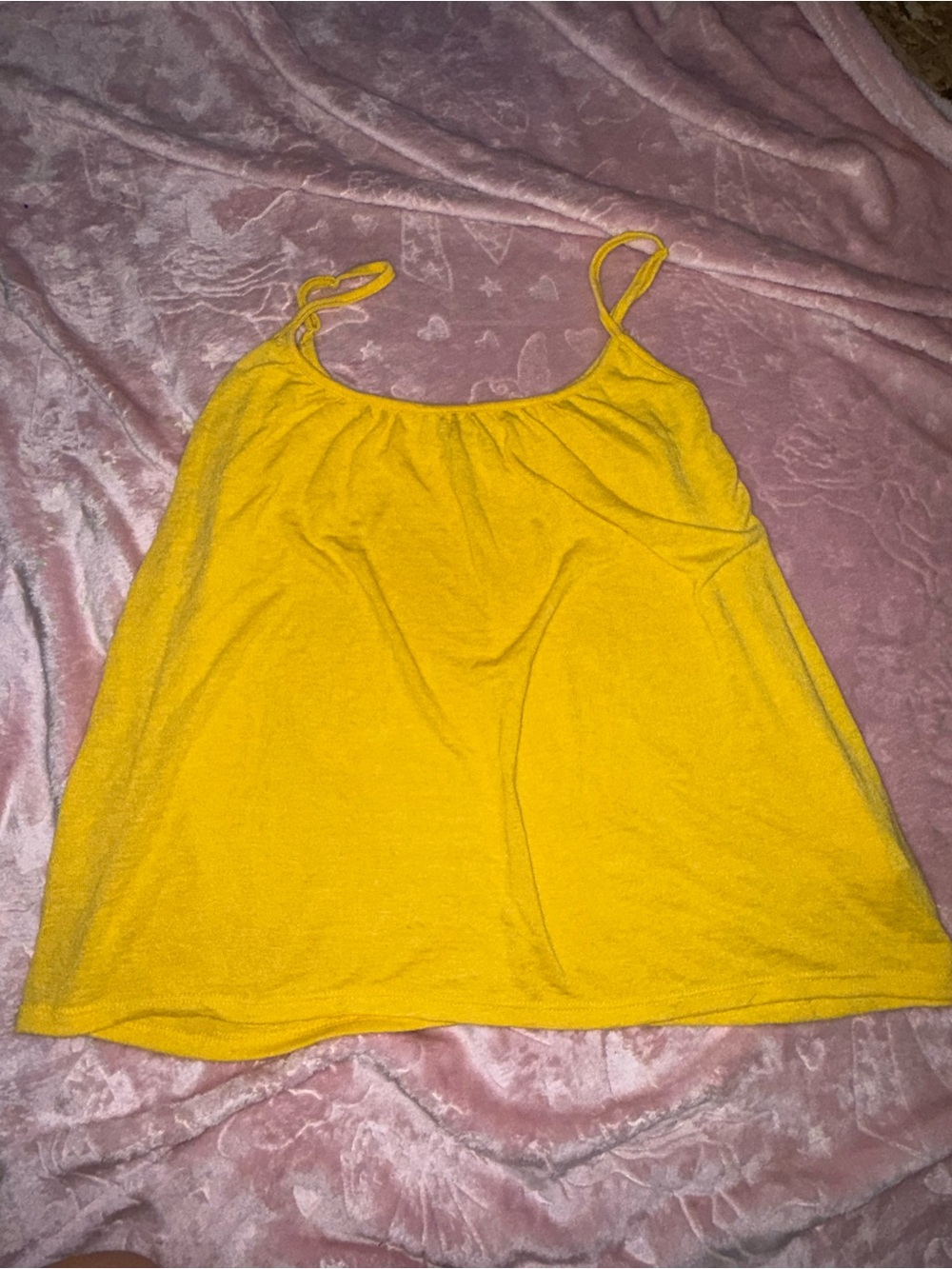 a new day Yellow Spaghetti Strap Tank Top